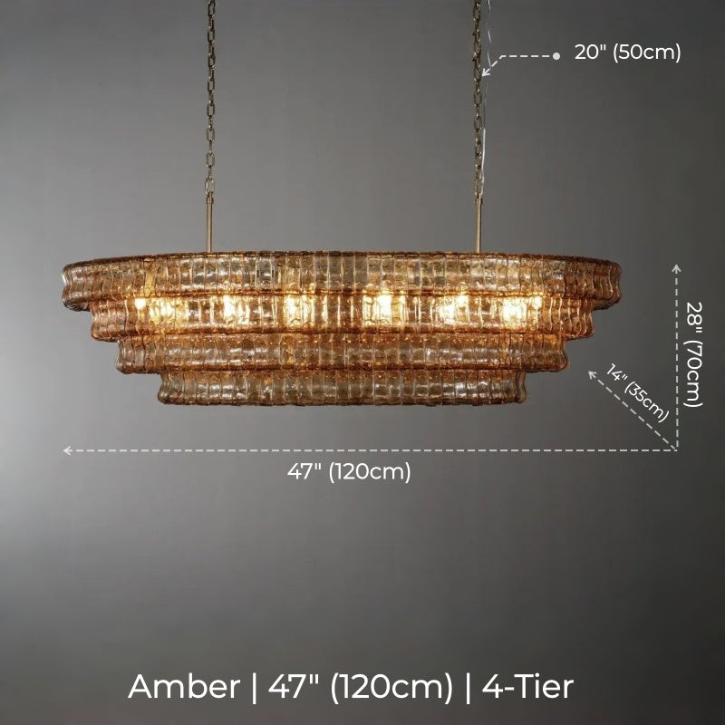 Juliet Multi-Tier Oval Crystal Chandelier