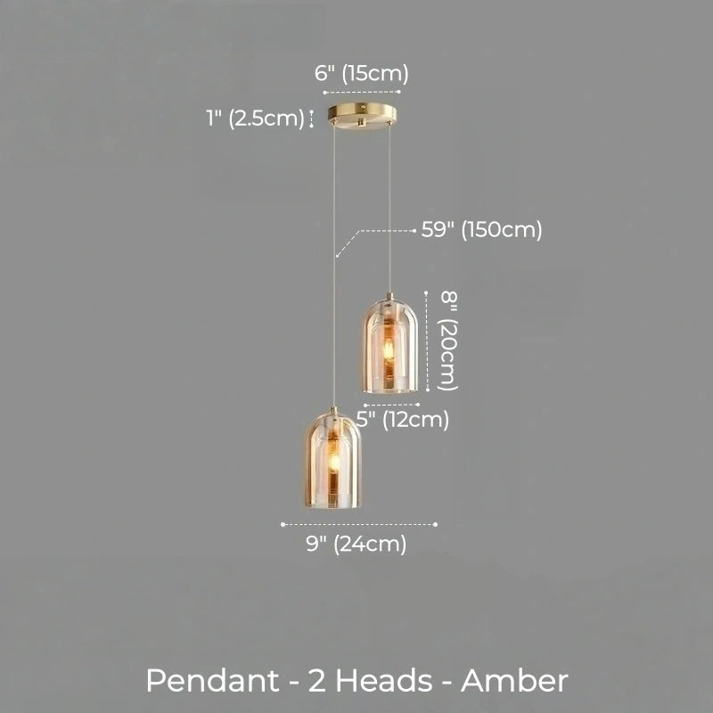 Scandinavian Dome Glass Pendant Light