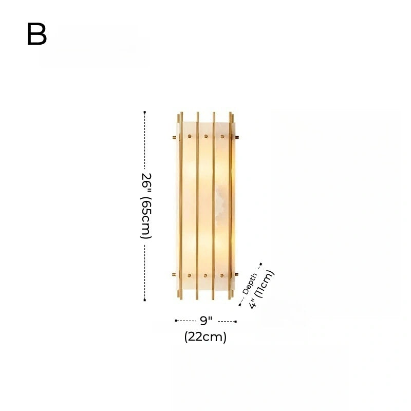 Mallory Alabaster Wall Sconce, Dimmable