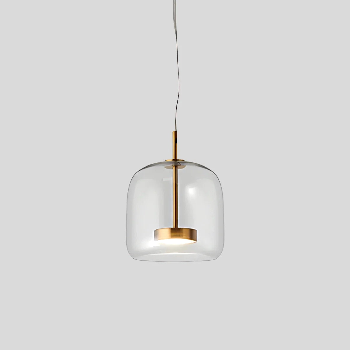 Nordic Designer Amber Glass LED Pendant light for Kitchen, Dimmable