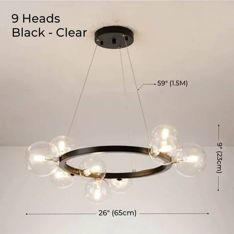 Cloud Bubble Glass Globe Chandelier