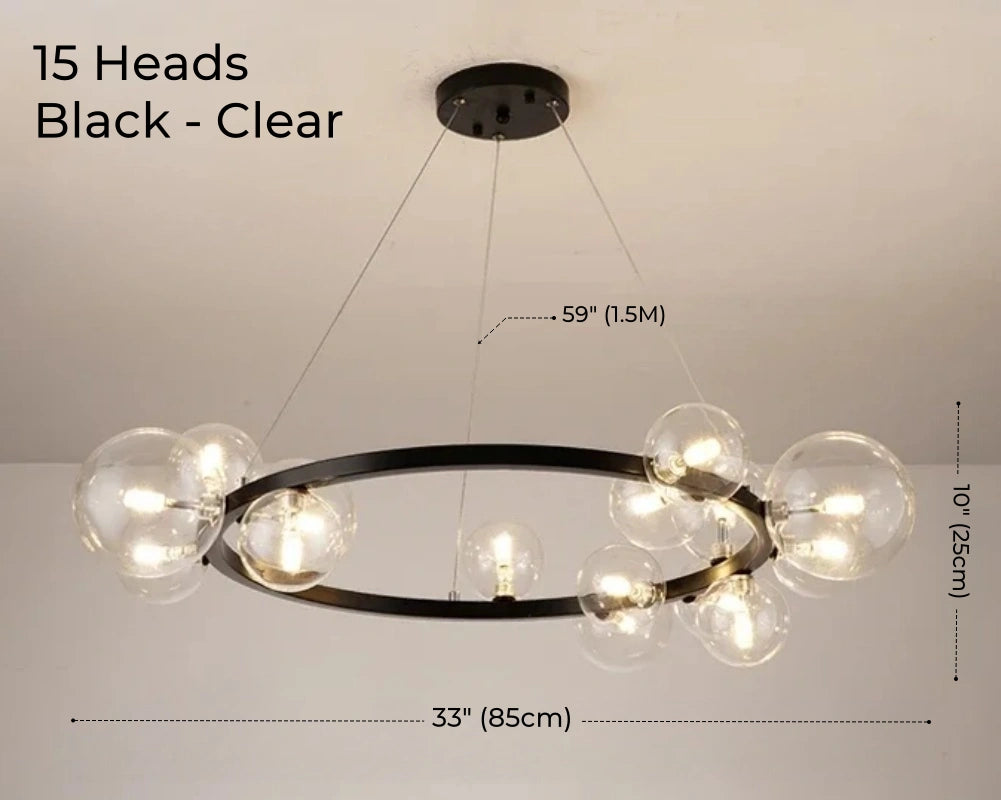 Cloud Bubble Glass Globe Chandelier