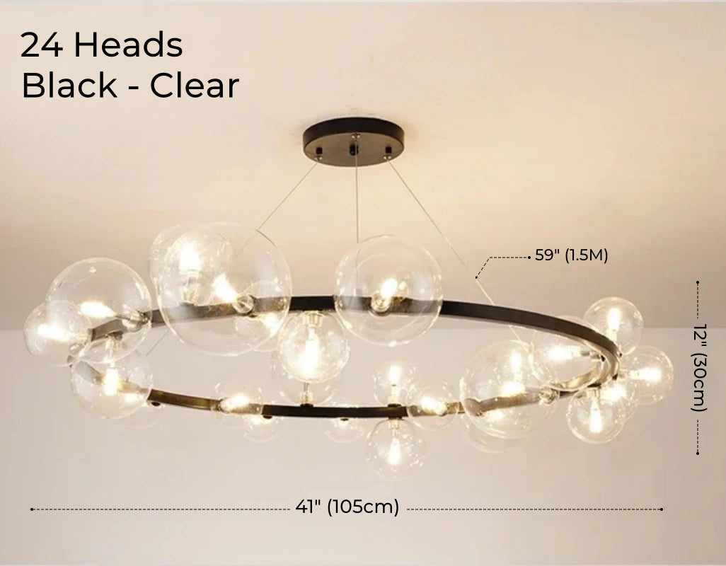 Cloud Bubble Glass Globe Chandelier