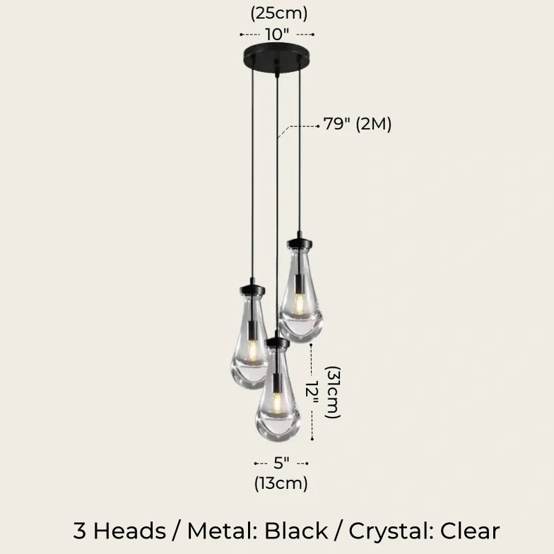 Nordic Halo Drip Brass Pendant Light