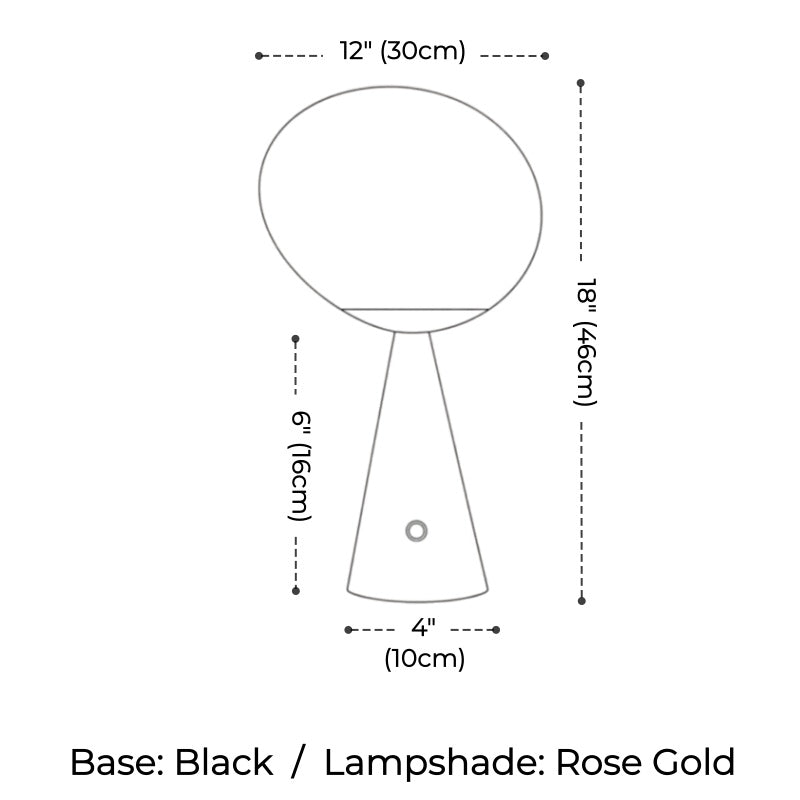 Tambora Lava Conical Table Lamp