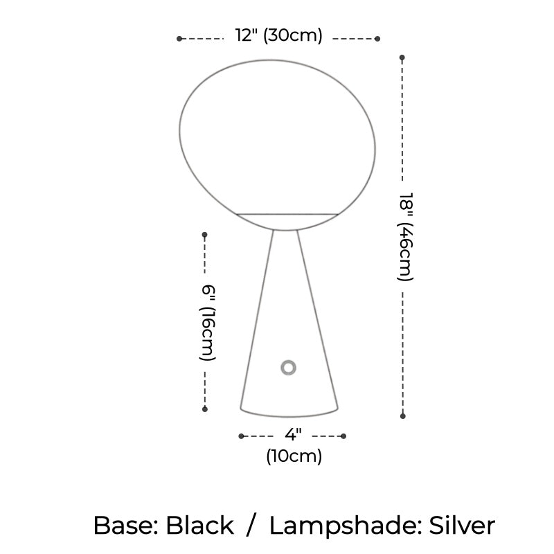 Tambora Lava Conical Table Lamp