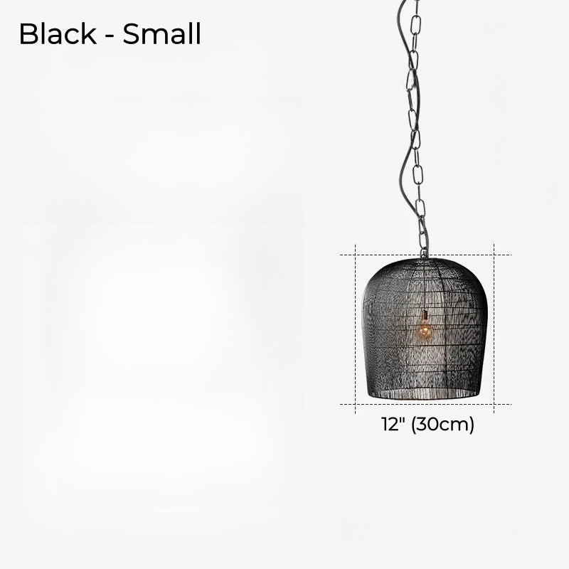 Modern Kitchen Island Black Rattan Pendant Light