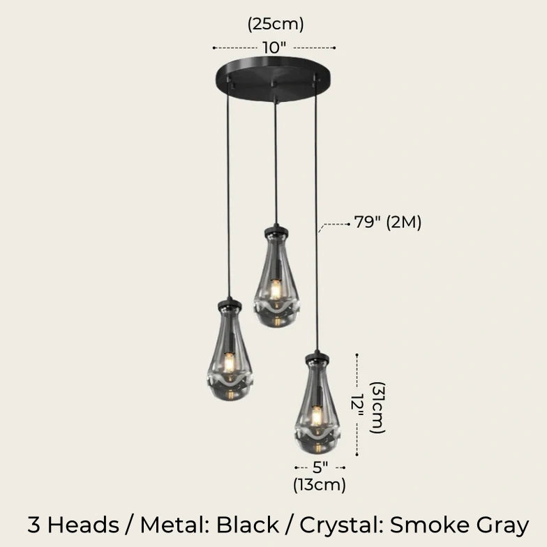 Nordic Halo Drip Brass Pendant Light