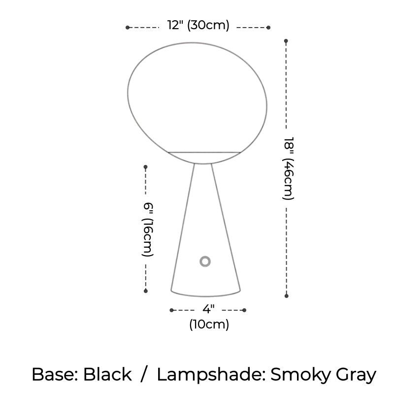 Tambora Lava Conical Table Lamp