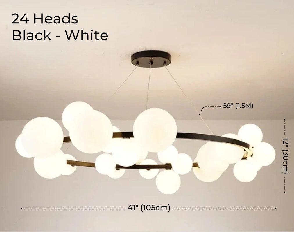 Cloud Bubble Glass Globe Chandelier