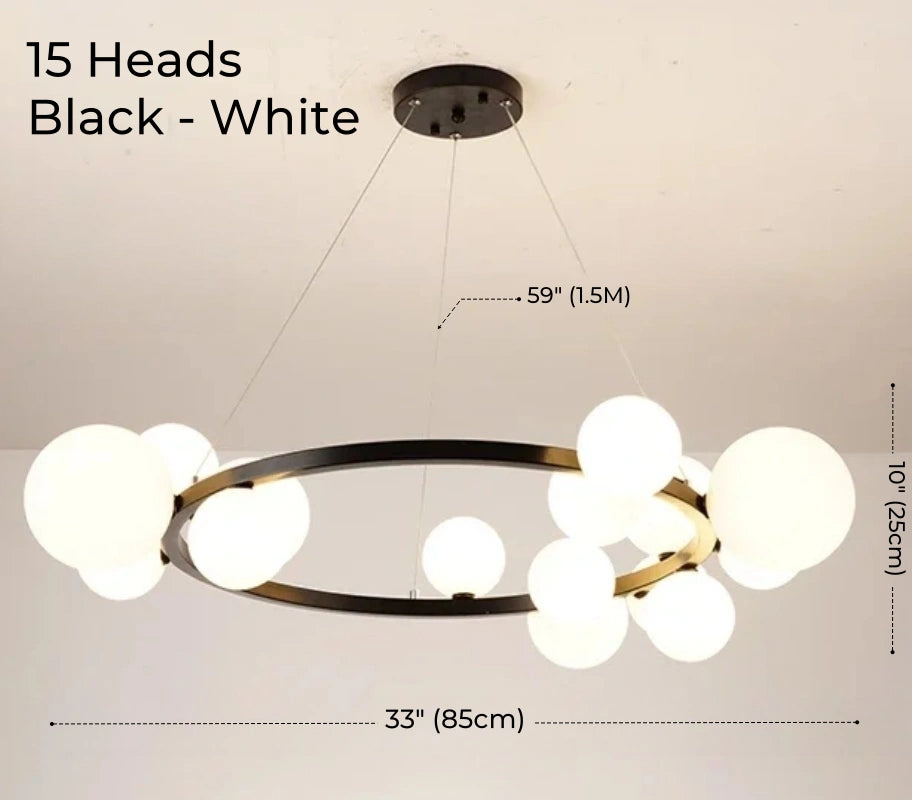 Cloud Bubble Glass Globe Chandelier