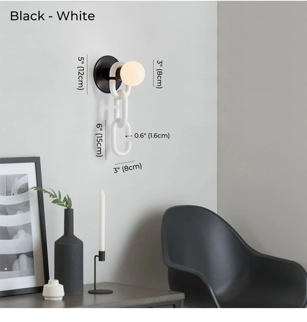 Hanging Chain Wall Sconce with Globe