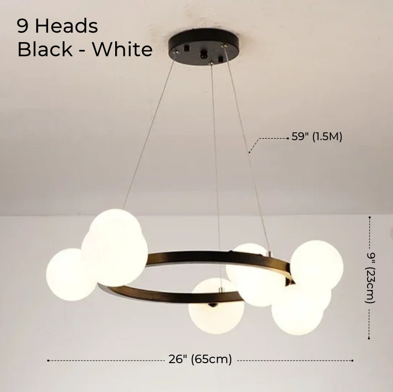 Cloud Bubble Glass Globe Chandelier