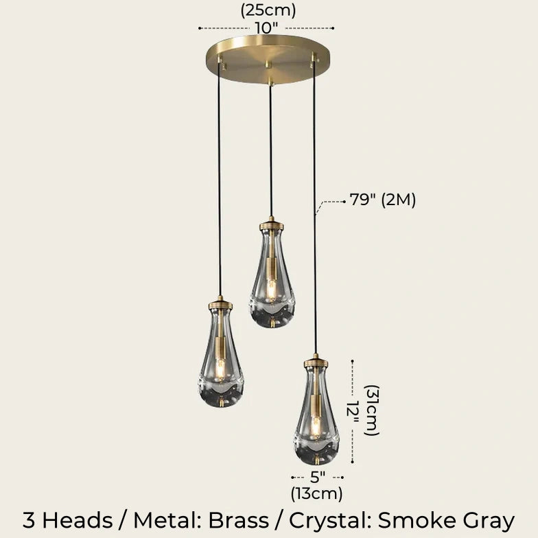 Nordic Halo Drip Brass Pendant Light