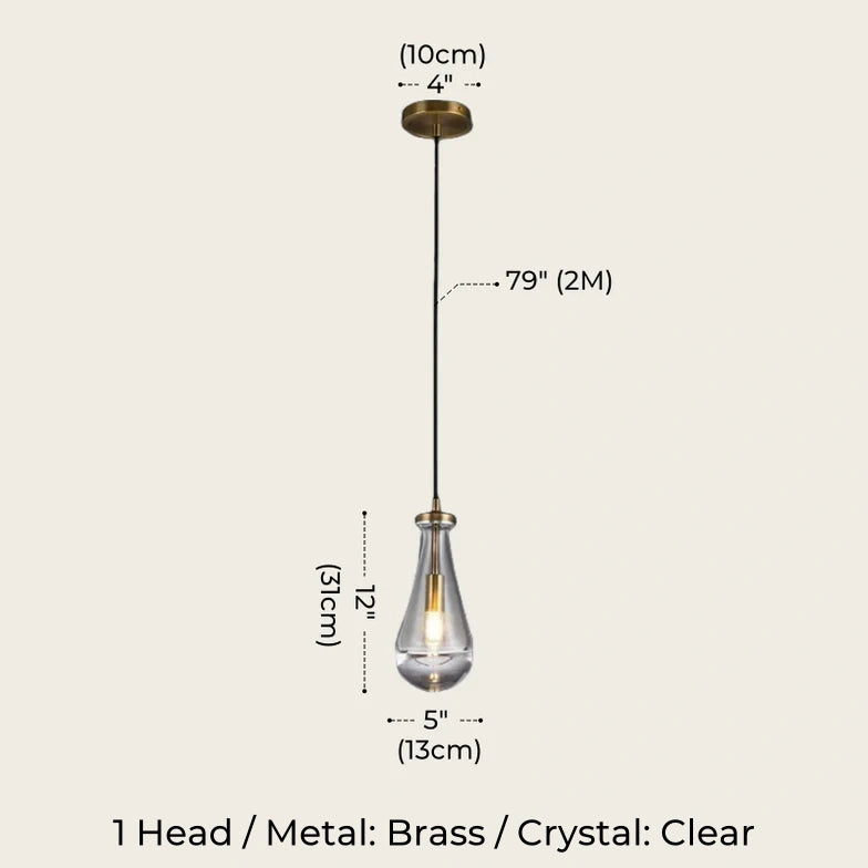 Nordic Halo Drip Brass Pendant Light