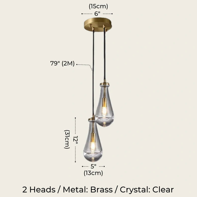 Nordic Halo Drip Brass Pendant Light