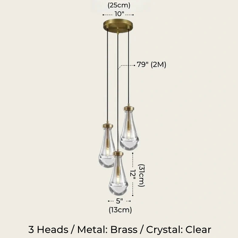 Nordic Halo Drip Brass Pendant Light