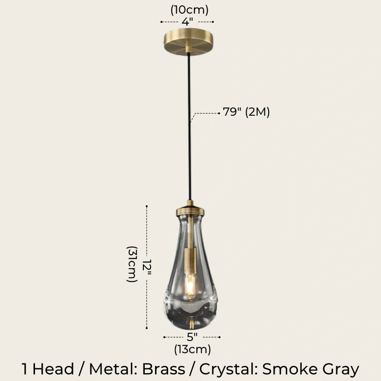Nordic Halo Drip Brass Pendant Light