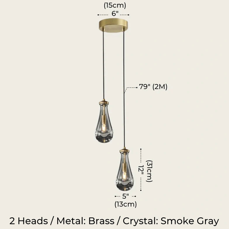 Nordic Halo Drip Brass Pendant Light