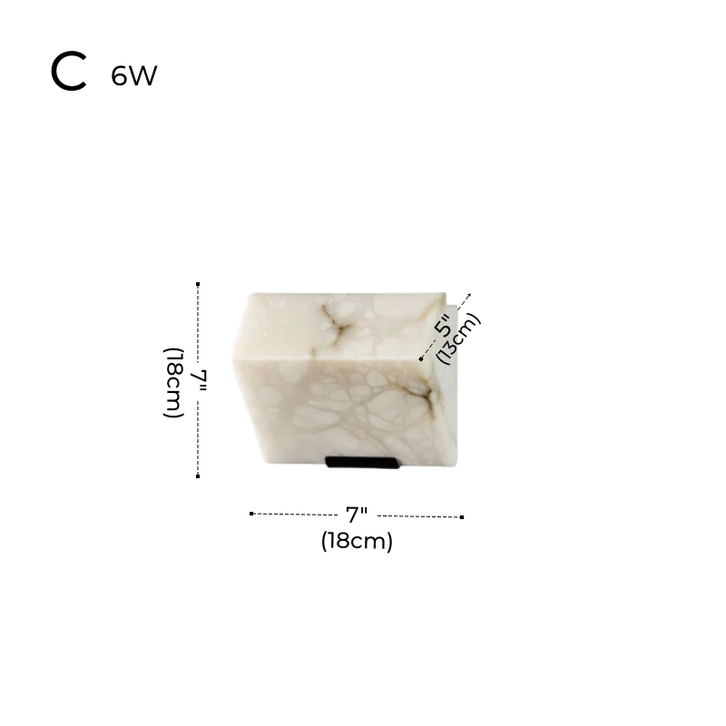 Outdoor Alabaster LED Wall Sconce, Waterproof