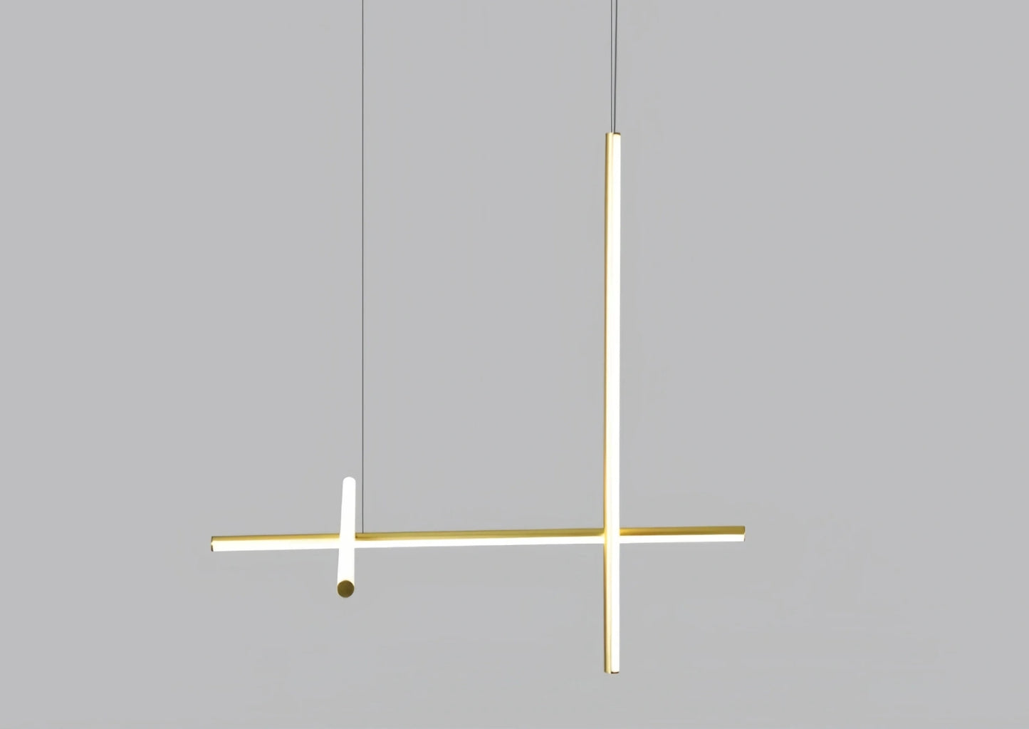 Minimalist Modular Aluminum Tube LED Chandelier