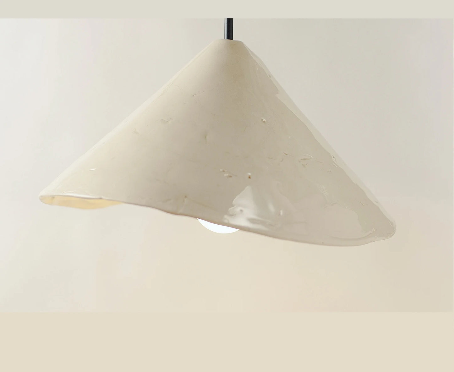 Rustic White Ceramic Pendant Light for Kitchen Island