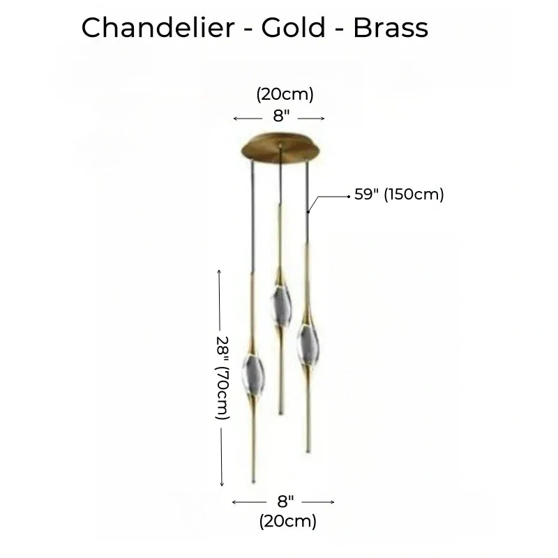 Elegant Shuttle Crystal Copper Wall Lamp