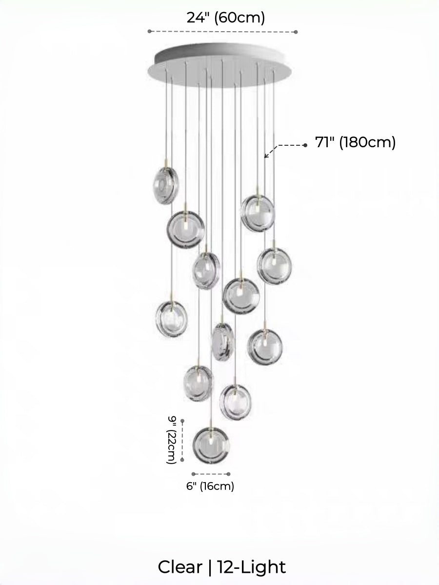 Nordic Acrylic Staircase Cluster Pendant Light