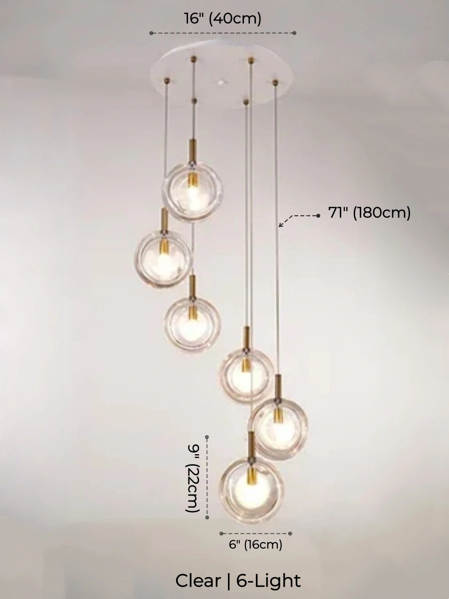 Nordic Acrylic Staircase Cluster Pendant Light