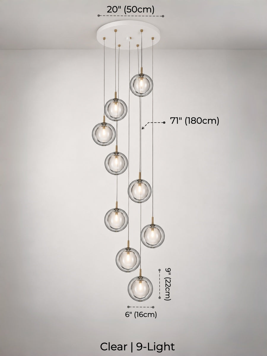 Nordic Acrylic Staircase Cluster Pendant Light