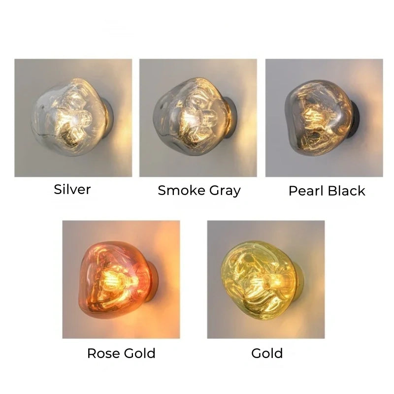 Tambora Lava Wall Sconce, Bulb Version