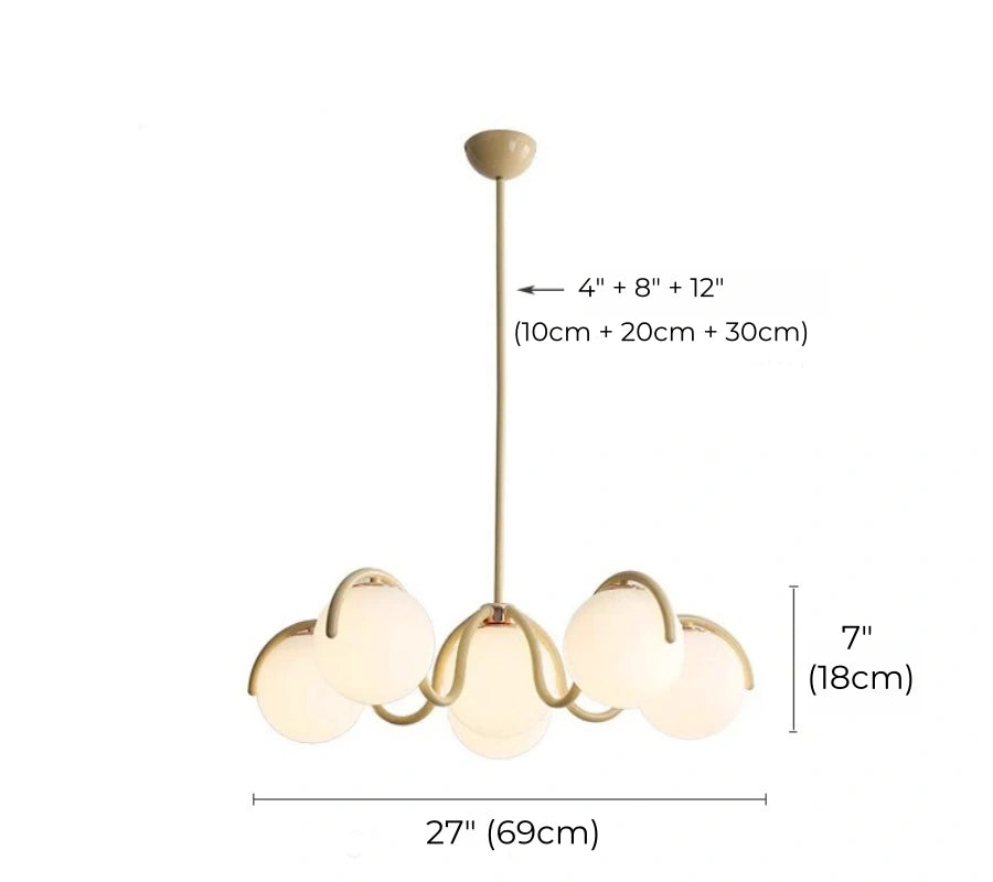 Colette 6-Globe Glass Pendant Light