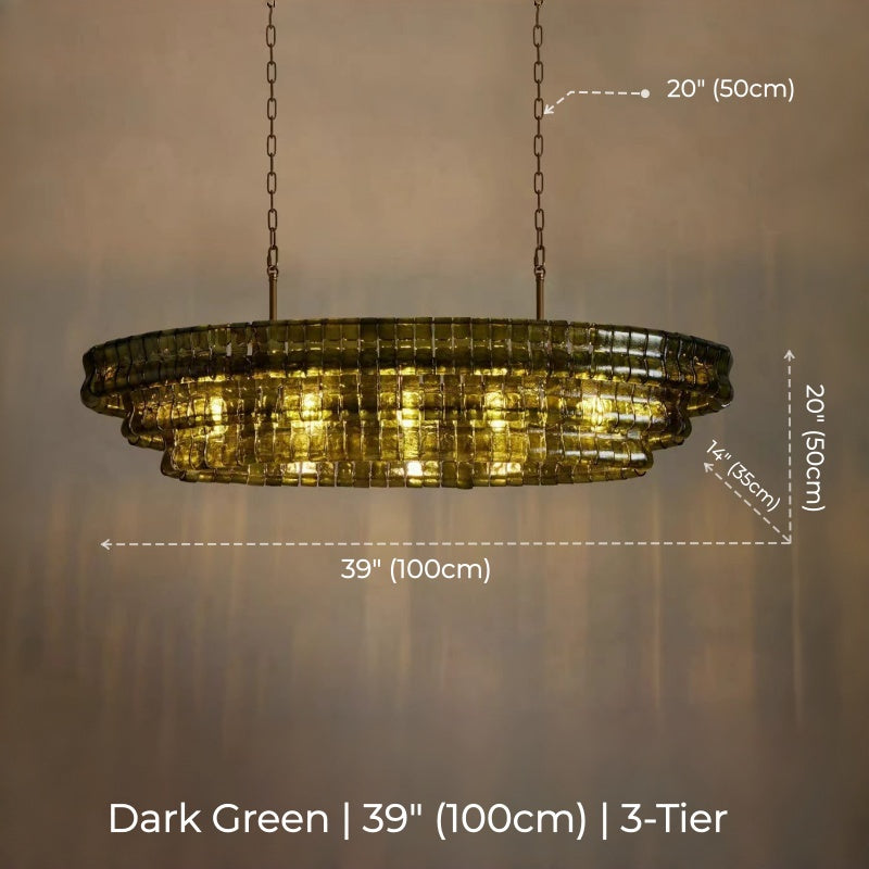 Juliet Multi-Tier Oval Crystal Chandelier