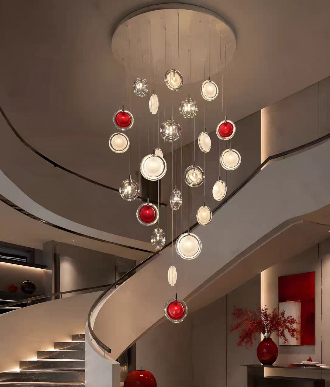 Nordic Acrylic Staircase Cluster Pendant Light
