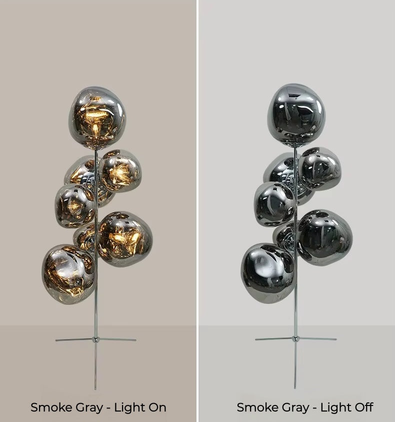 Tambora Lava Floor Lamp with Low-Profile Tripod Base