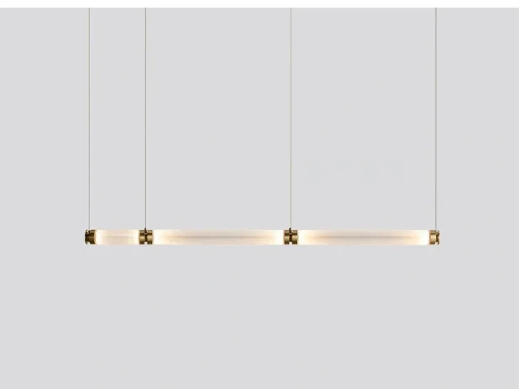 Italian Flute Linear Tube Glass Chandelier