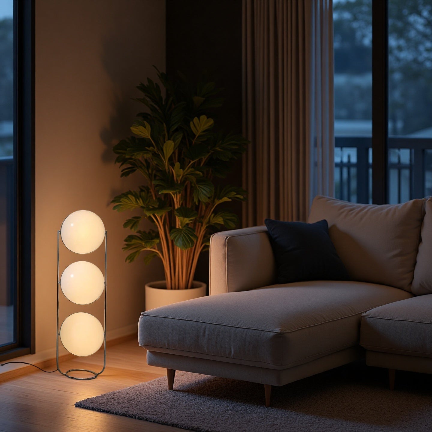 Home Decor Metal Chrome Desk Floor Lamp for Living Room