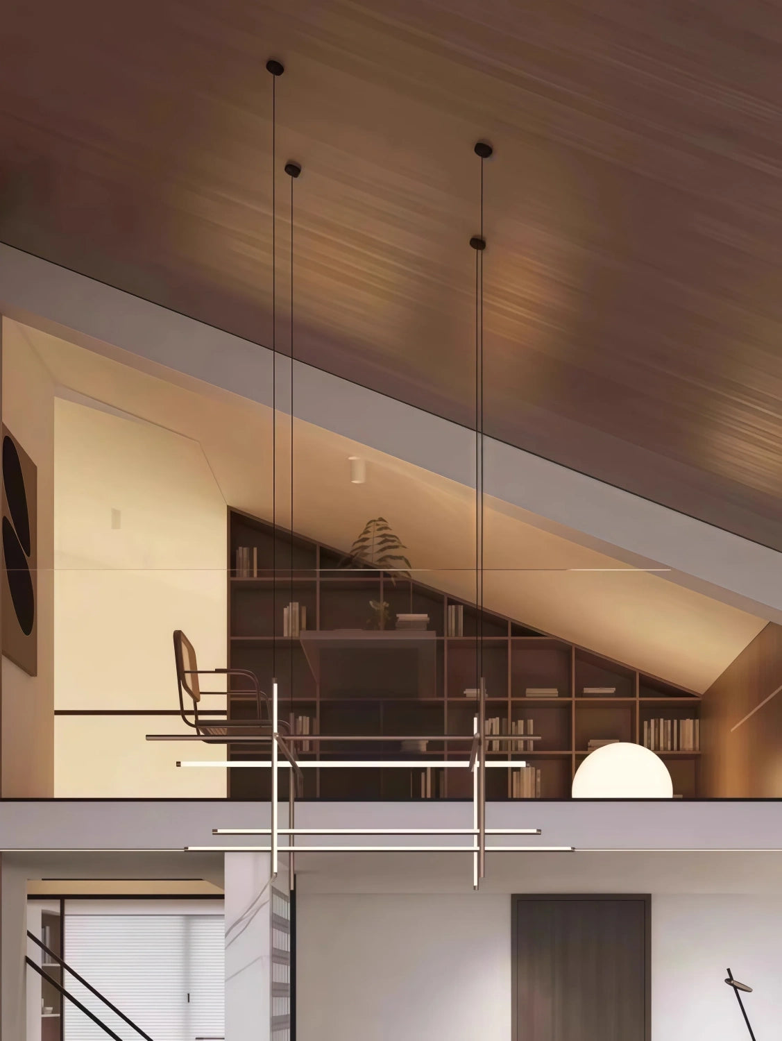 Minimalist Modular Aluminum Tube LED Chandelier