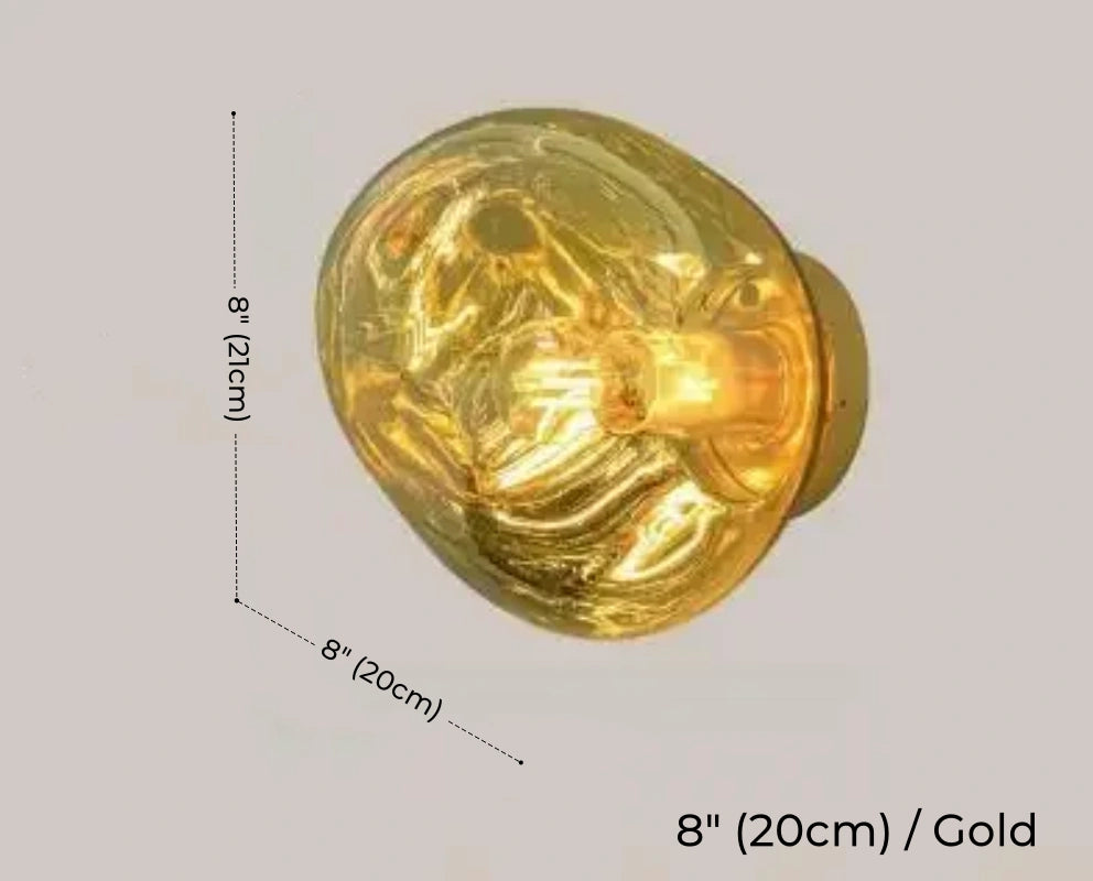 Tambora Lava Wall Sconce, Bulb Version