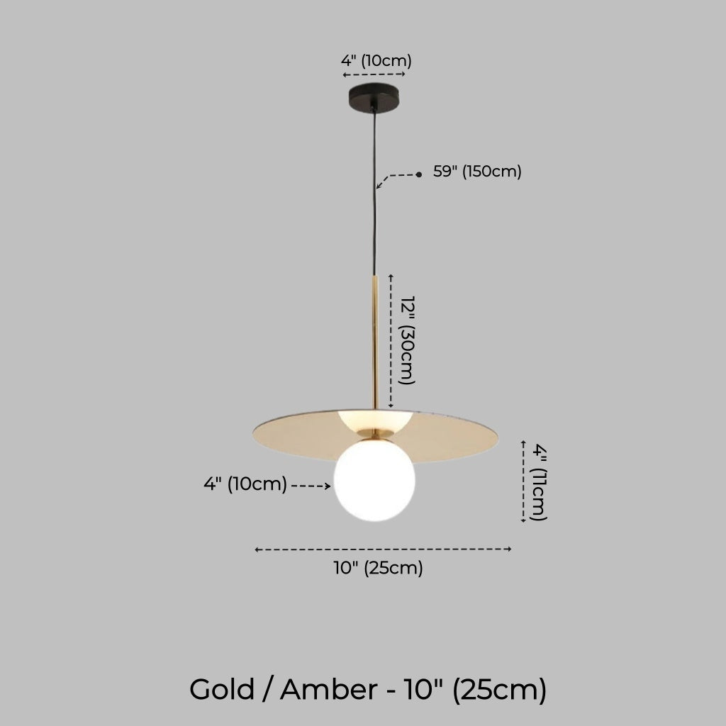 Orion Disc Globe Pendant Light