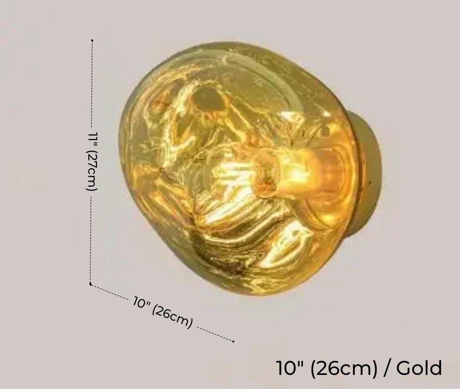 Tambora Lava Wall Sconce, Bulb Version