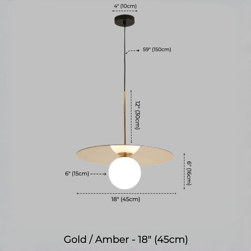Orion Disc Globe Pendant Light