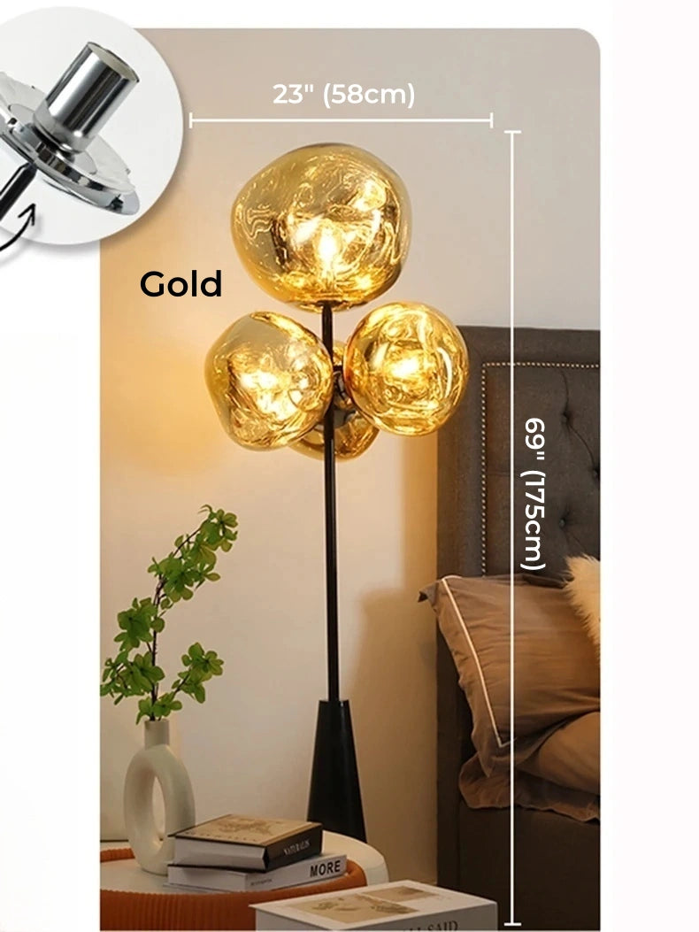 Tambora Lava Floor Lamp, Bulb Version