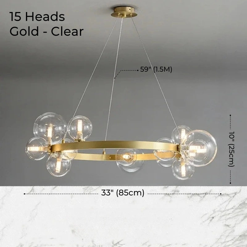 Cloud Bubble Glass Globe Chandelier