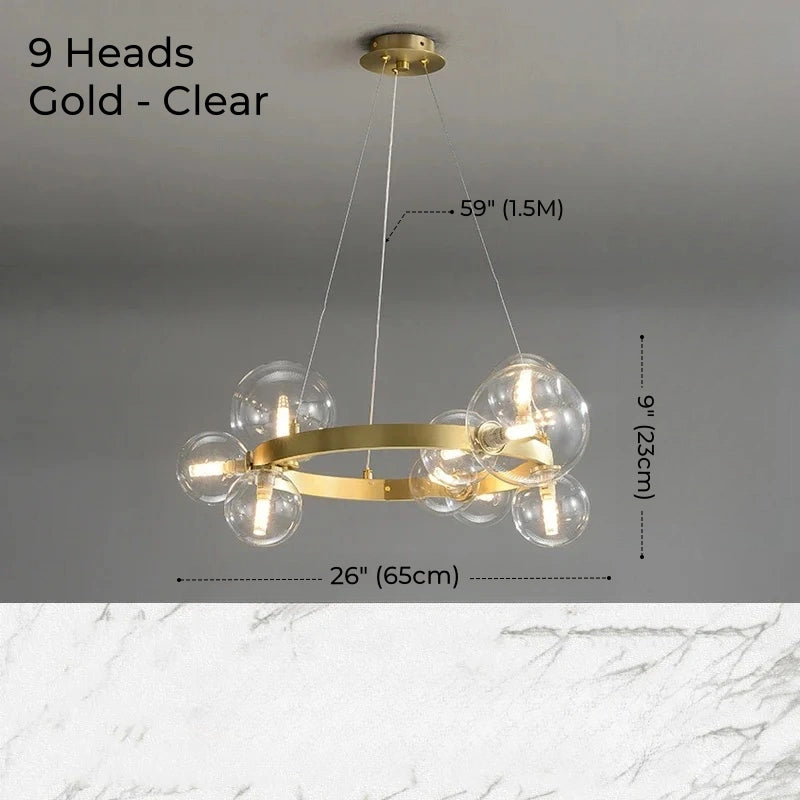 Cloud Bubble Glass Globe Chandelier
