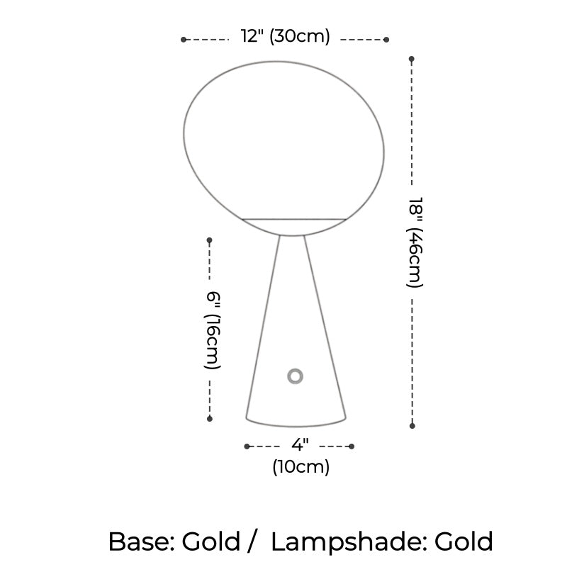 Tambora Lava Conical Table Lamp