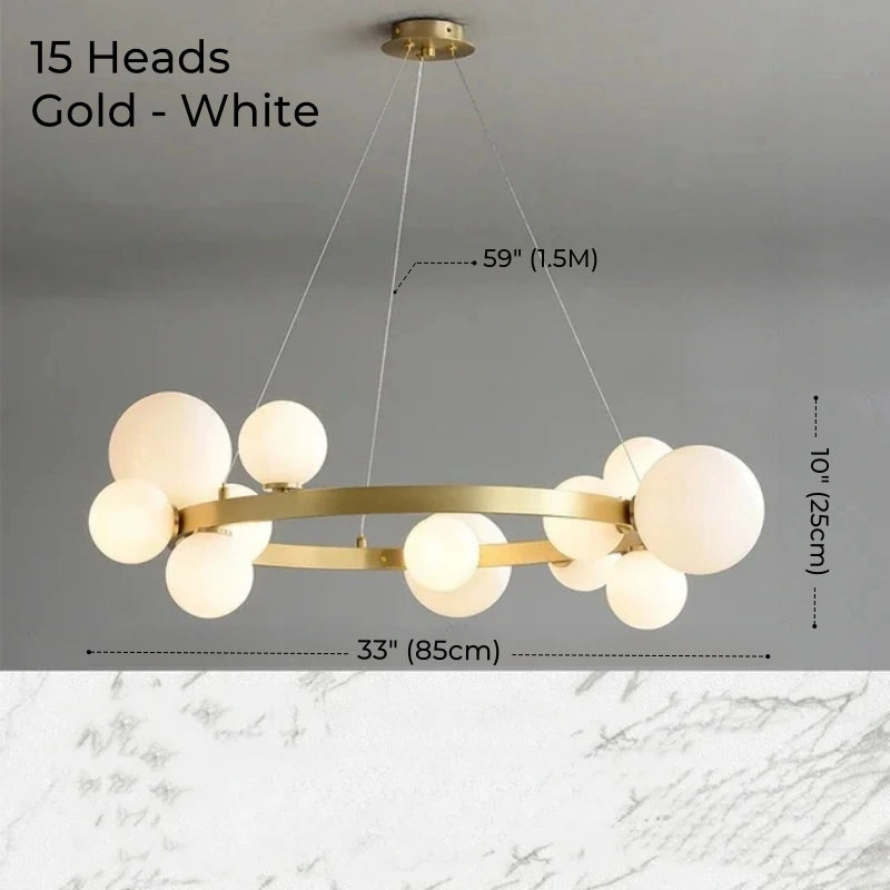 Cloud Bubble Glass Globe Chandelier