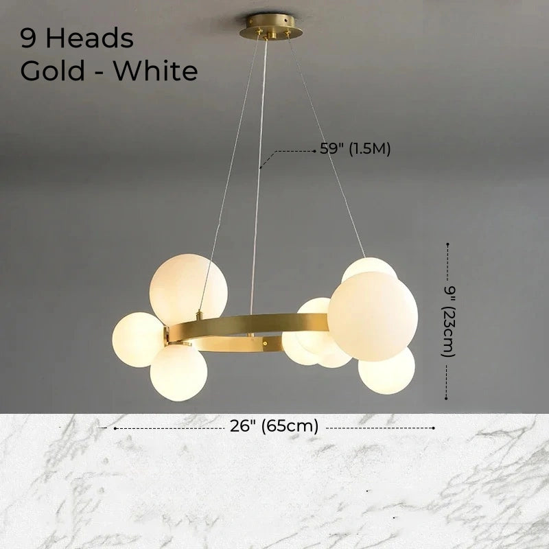 Cloud Bubble Glass Globe Chandelier