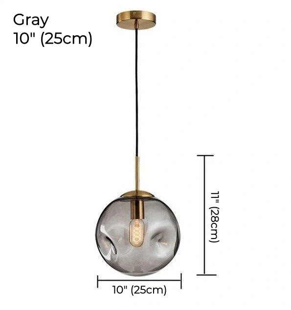Suspension en verre alvéolé