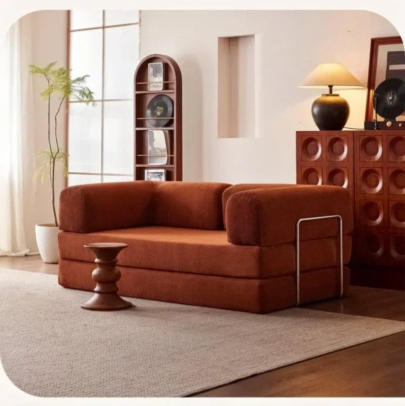Foldable Corduroy Sofa Bed – Modern Minimalist Living Room Seating for Small Spaces